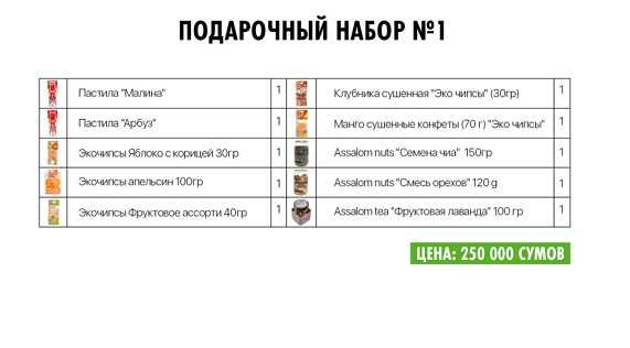 Korporativ MINI sovg‘a seti — 250 000 so‘m.