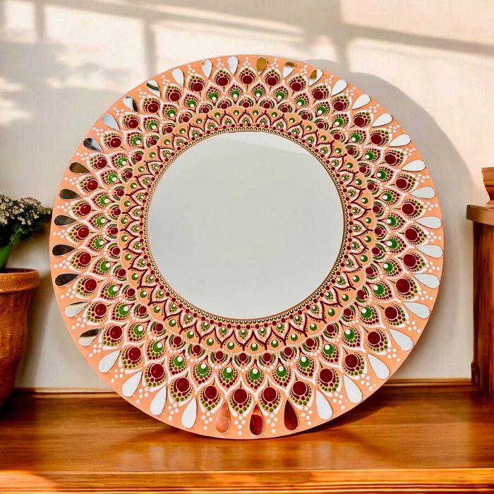 Oglina decorativa in stil mandala