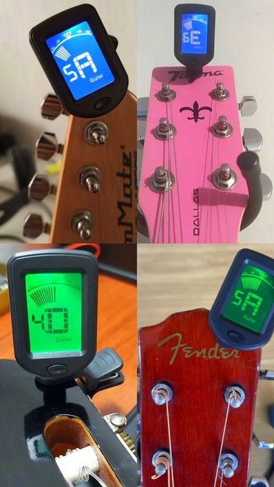 Хроматический Тюнер для настройки Гитары, Бас-гитары, Укулеле, Скрипки