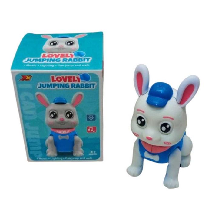 Интерактивна Играчка скачащо и светещо зайче , звукови ефекти
