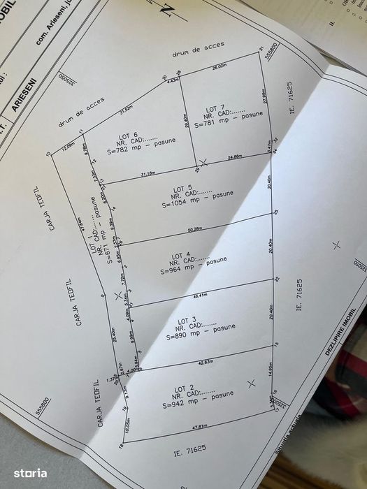 Teren Arieșeni – 6 loturi/6000 mp + drum comun cu utilități, Vârciorog