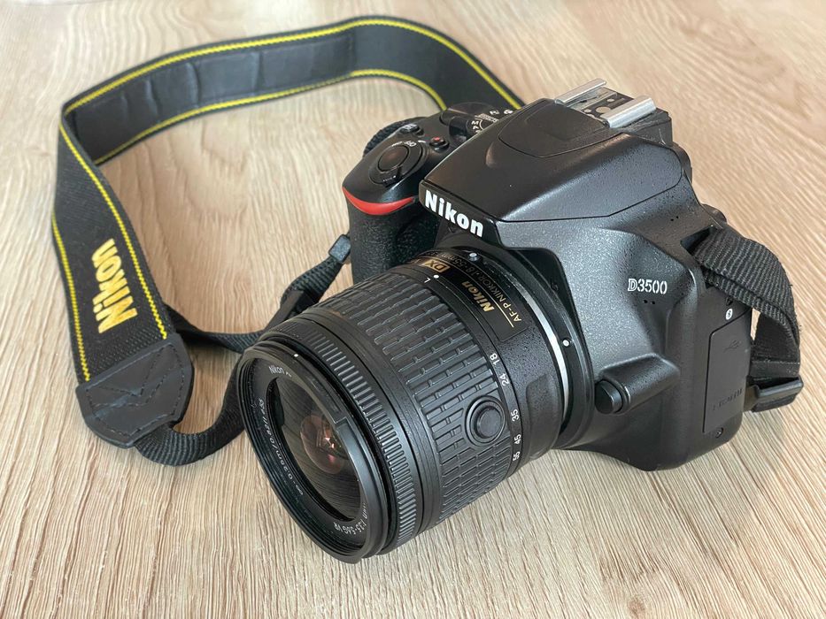 Aparat foto DSLR Nikon D3500, 24.2MP, Negru + Obiectiv AF-P 18-55mm VR, 12184 cadre