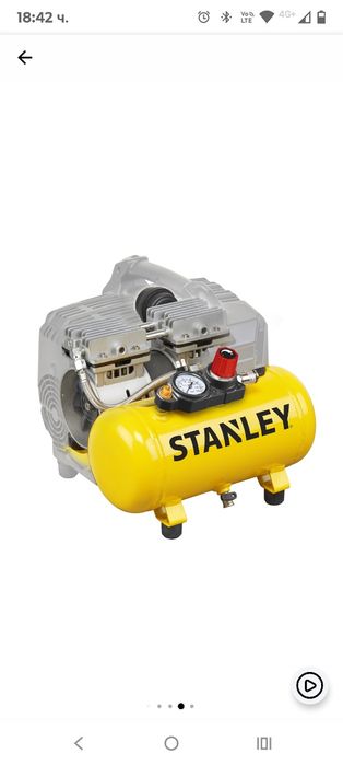 Компресор Stanley SILTEK DST 100/8/6, 1 к.с., 230 V, 2 цилиндъра, 6 л