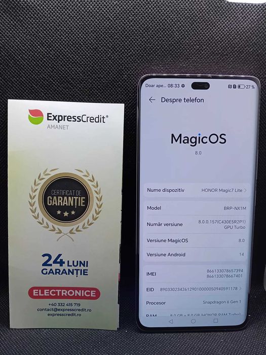 Honor Magic7 Lite (B.25122 AG31 Barboi) Garantie 2 ani!