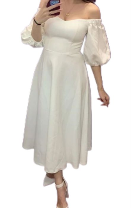 Белое платье 40 размер