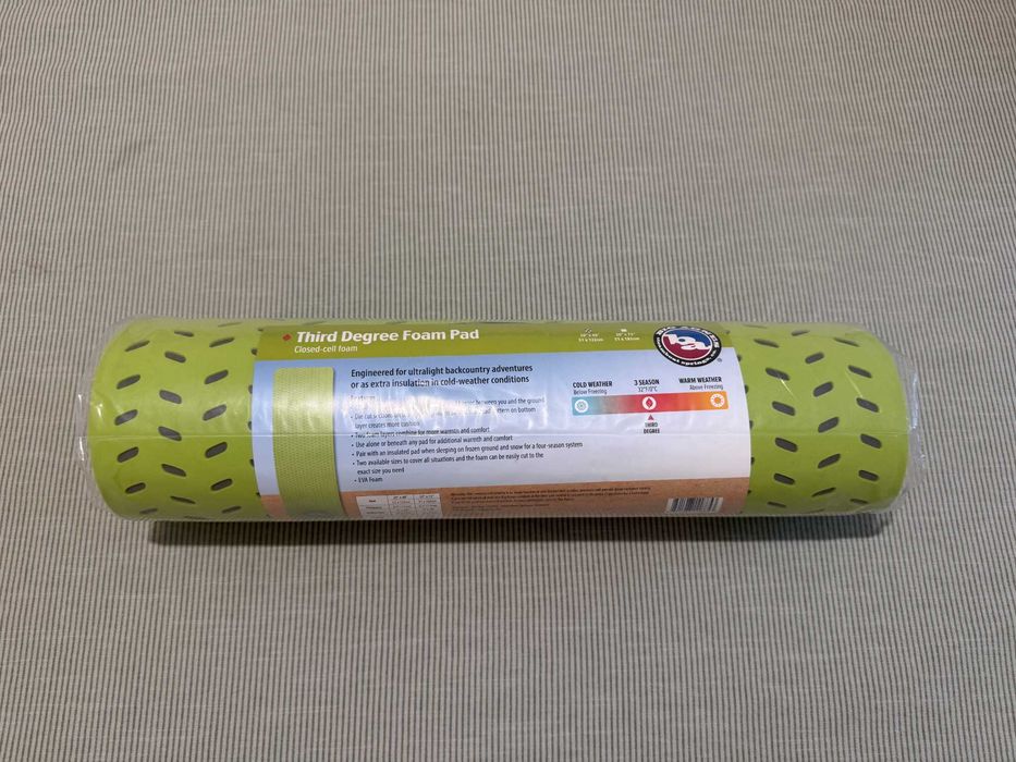 Продавам нова туристическа постелка Big Agnes Third Degree Foam Pad, размер S / 122 см - само 227 грама