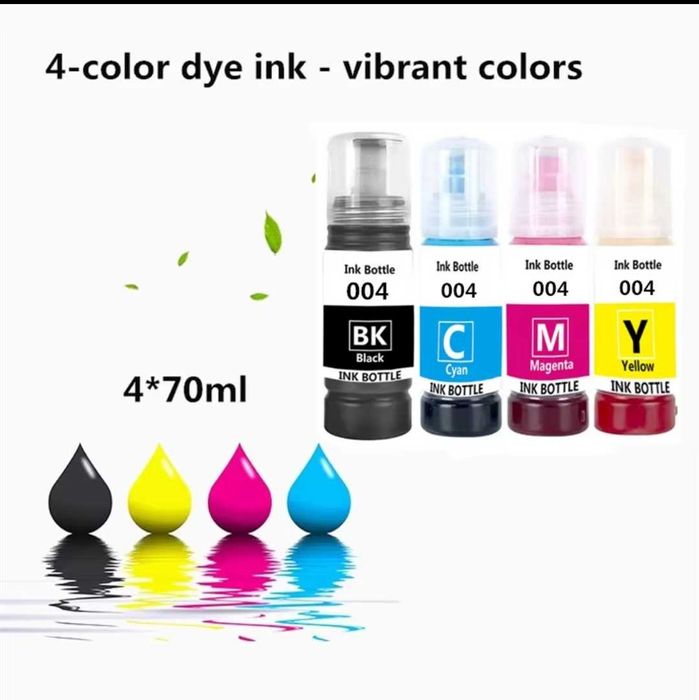 Мастило за всички принтери Epson Ecotank Epson 102, 104, Epson 522/544