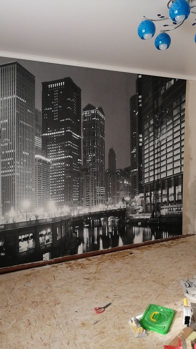 Ремонт квартир. Поклейка обоев.