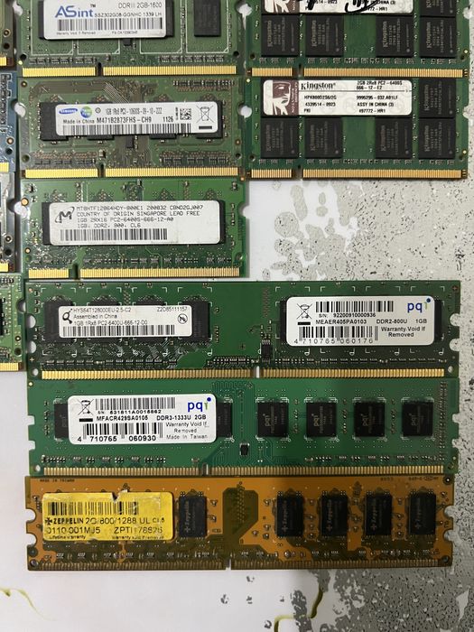 ОЗУ Ddr2 Ddr3 1 gb 2gb 4gb оперативка