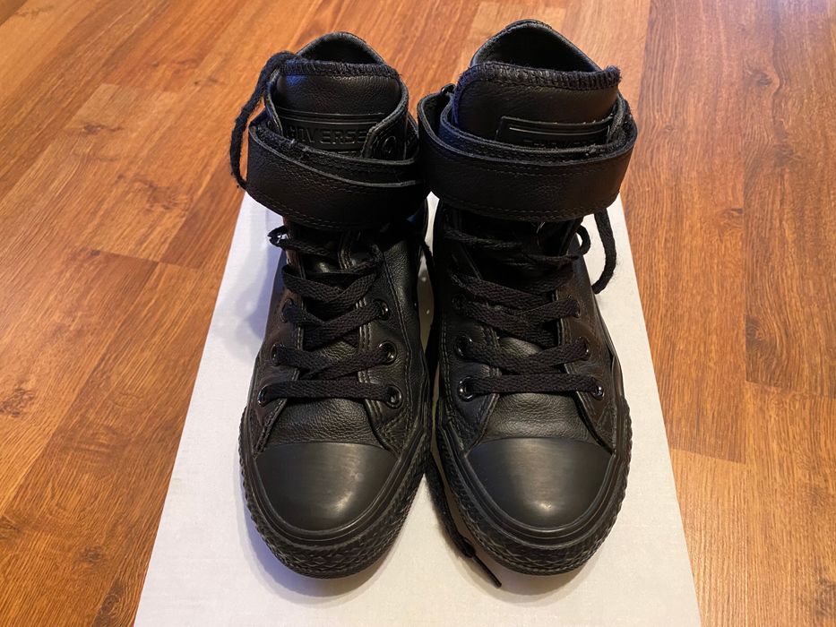 Tenesi Converse dama negri din piele naturala