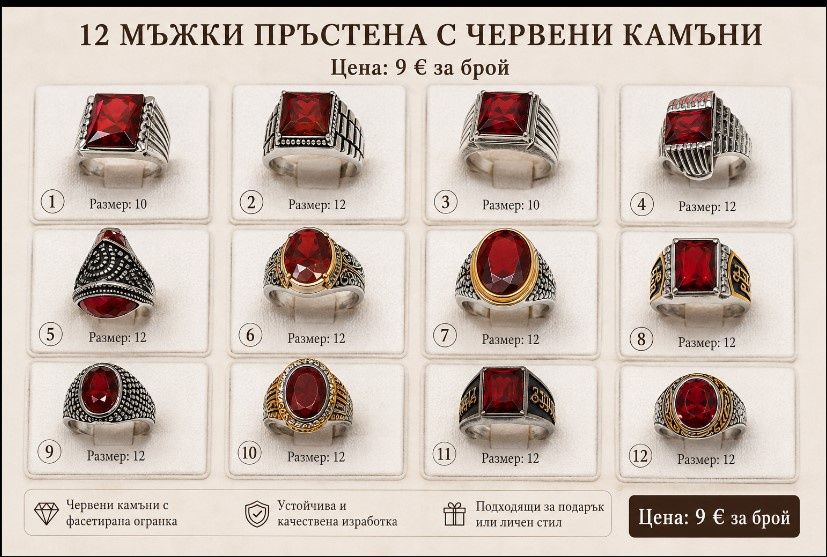 Бижута/Медицинска стомана от 8 до 12 евро