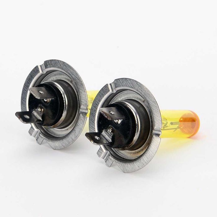 Халогенни крушки H7, 55W/ 2500K/ Жълти - 2 броя