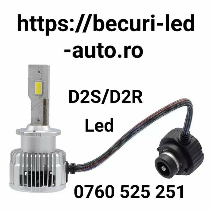 Doua Becuri Led D1S/D2S/D3S/D4S Canbus 200Watti/24000Lm