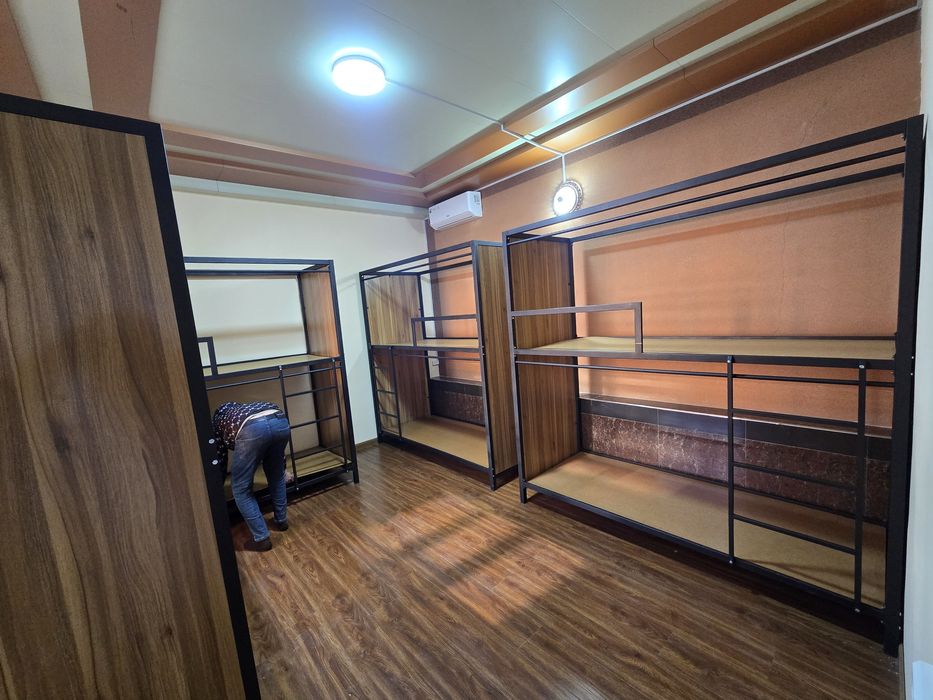 Металлические Двухъярусная кровать для гостиной. Hostel uchun krovat