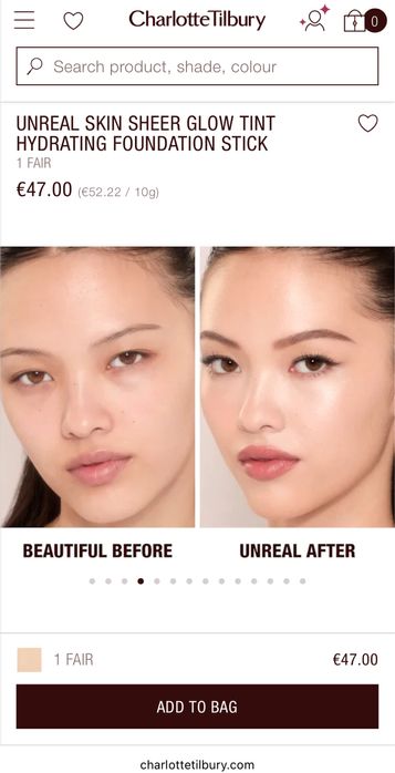 Charlotte Tilbury фон дьо тен стик