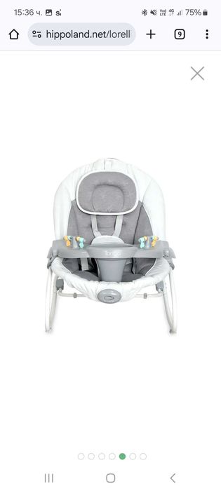 LORELLI Classic Електрическа люлка-шезлонг 2в1 TANGO COOL GREY STARS