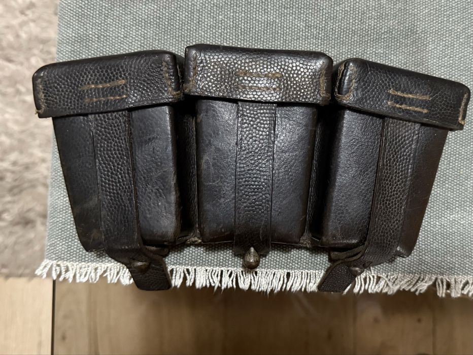 Port cartusiera din piele pt arma Kar 98