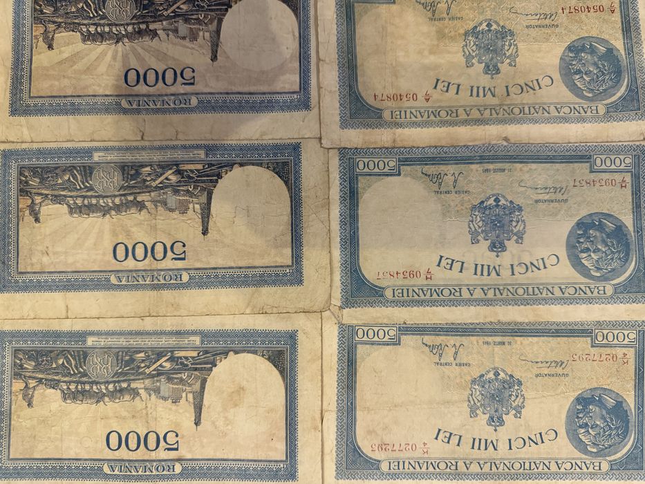 Colectie bancnote 5000 Lei din 1945