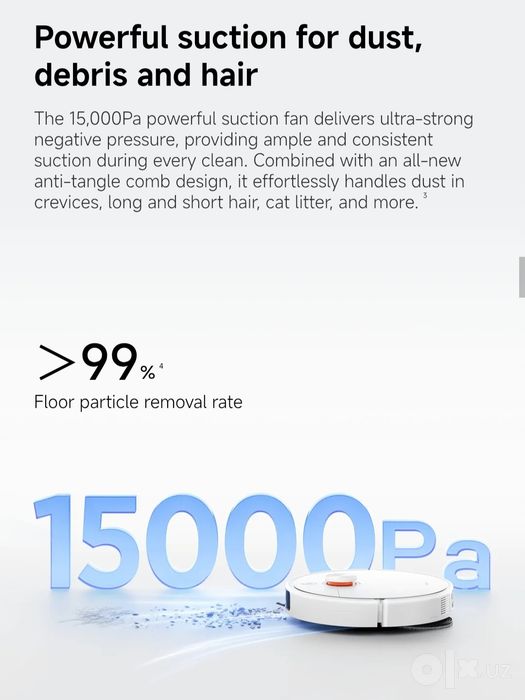 Робот-пылесос, Xiaomi Robot Vacuum H50 Pro  New Super Skidka+Garantiya