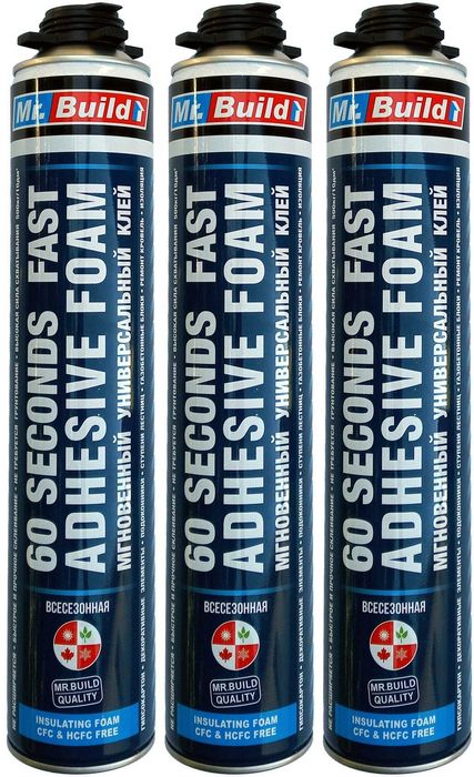 Универсальный пено-клей MR.BUILD 60 секунд