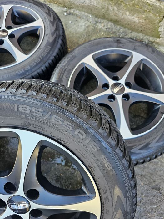 Jante 5 x 100 cu anvelope iarna 185 65 15