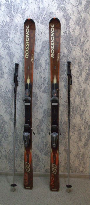 Горные лыжи Rossignol 162 см + крепления + палки
