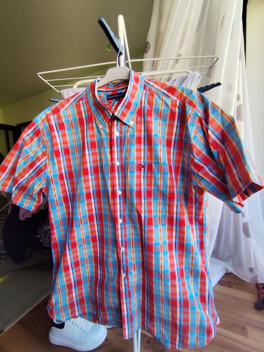Cămașă cu mâneci scurte in carouri Tommy Hilfiger  XL