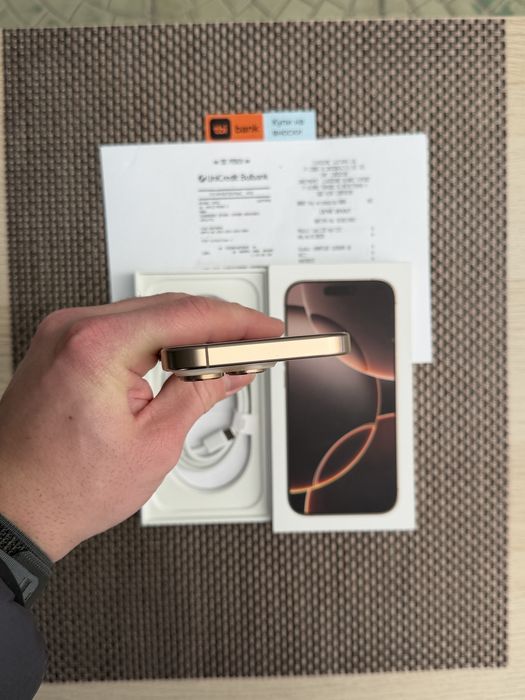 КАТО НОВ!/*ЛИЗИНГ*/ iPhone 16 Pro 256Gb Desert Titanium 24М гаранция