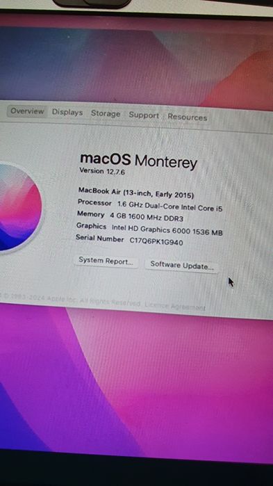 Macbook Air 13 i5 256 SSD Laptop Apple