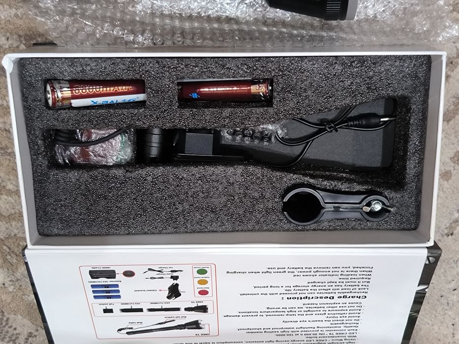 Голям ловен ЛЕД фенер фенерче