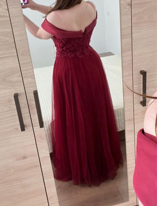 Бална рокля Фешън Хаус Румина бордо