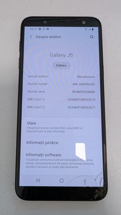 Samsung Galaxy J6 32Gb / 3G ram