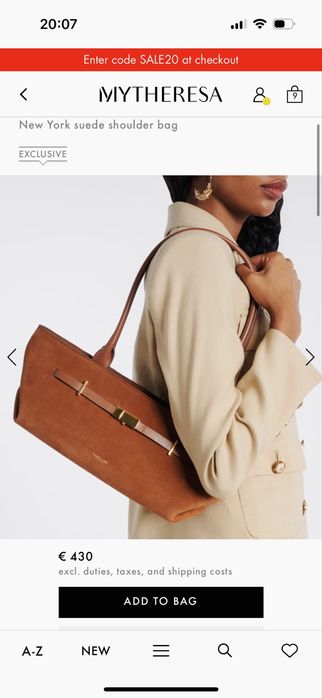 Сумка DEMELLIER, модель New York suede shoulder bag