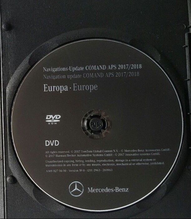 Harta Mercedes NTG2 A/B/C/CLK DVD Navigatie Europa + ROMANIA 2019 V20