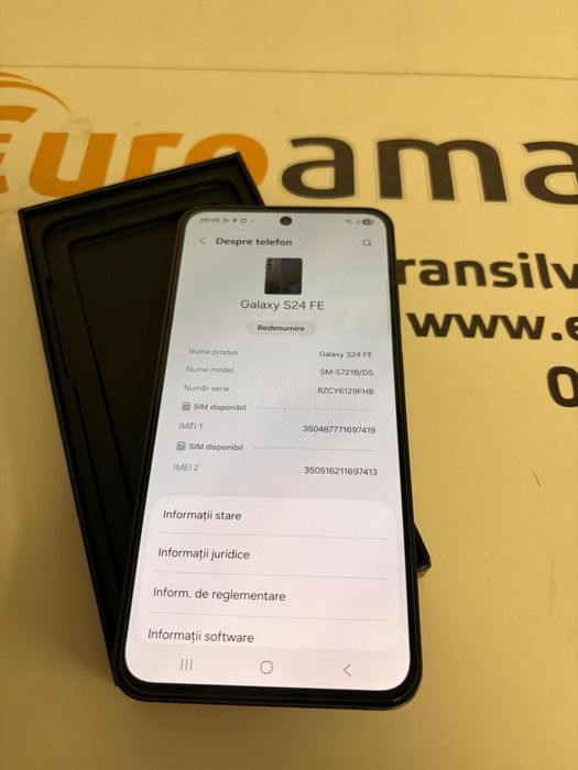 Samsung Galaxy S24 FE, Dual SIM, 8GB RAM, 128GB, 5G, Graphite -T-