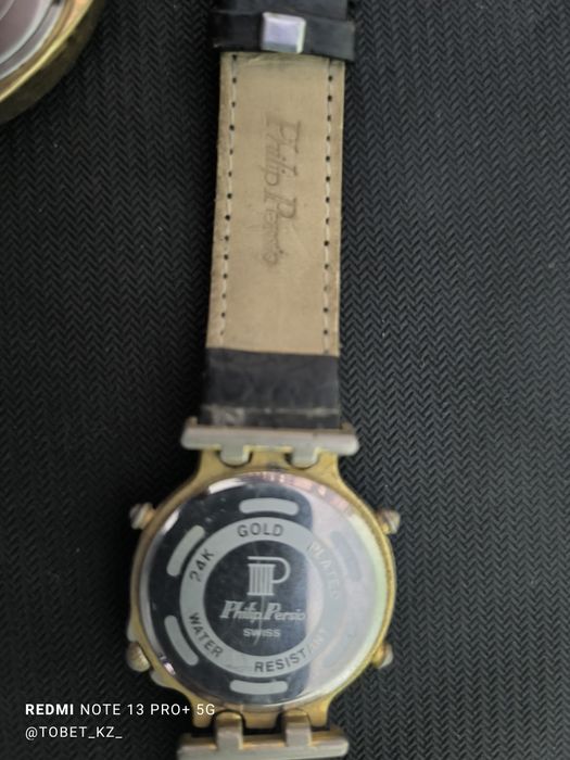 Позолоченные часы 24к