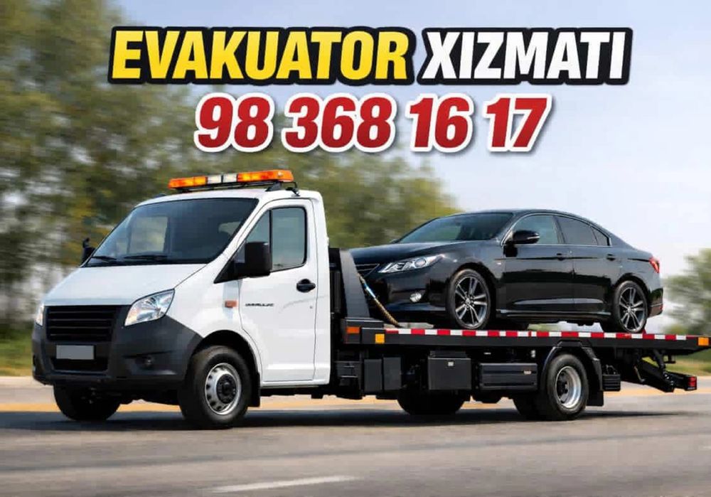 Evakuator xizmati 24/7 aloqada