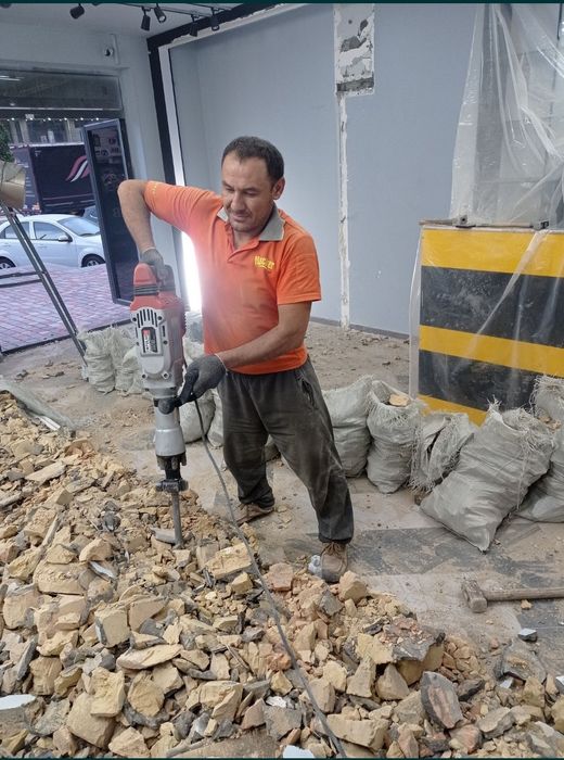 Демонтаж быстро и качество копаем траншею по городу Ташкента 24 часа