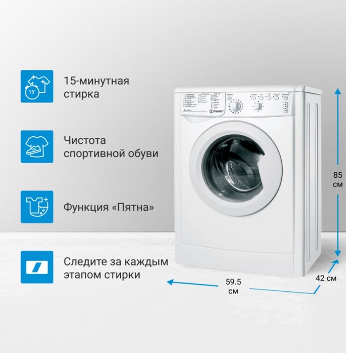 Стиральная машина Indesit Б/У (Рабочая, под ремонт подшипников)