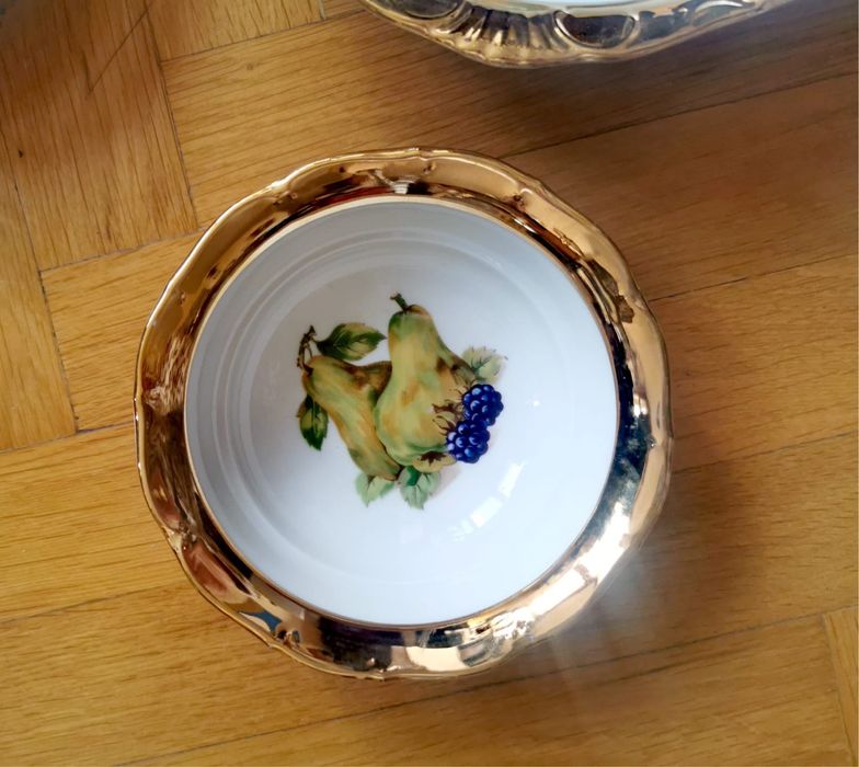 Порцеланов сервиз сет комплект купи златен дизайн Бохемия Чехословакия