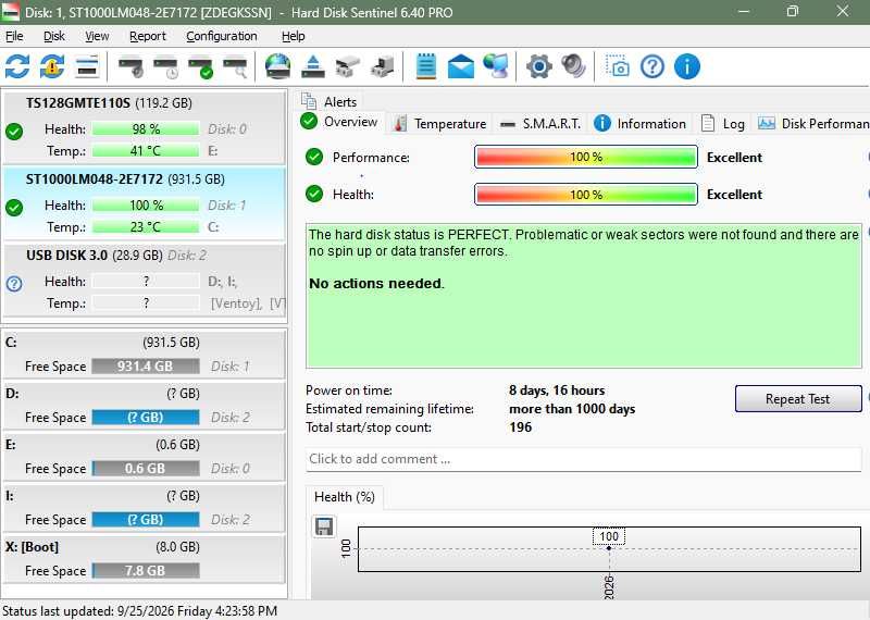 HDD laptop/desktop 1TB Seagate + rack usb 3.0 / 8 zile functionare