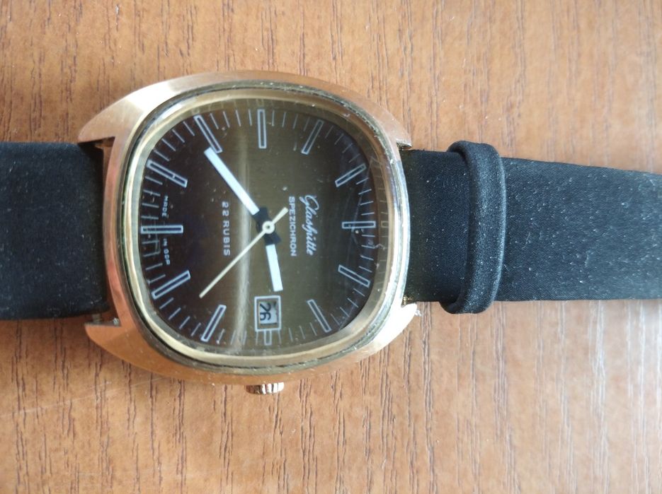 Часы мужские наручные ГДР позолоченные