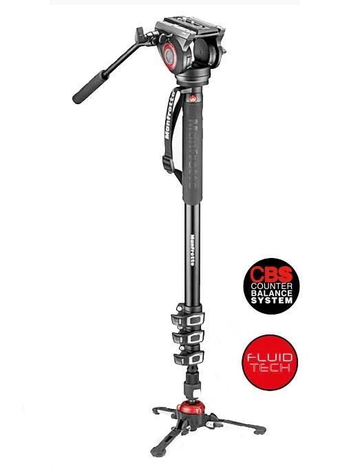 Manfrotto MVMXPRO500 monopied video fluid cu cap si baza Fluidtech