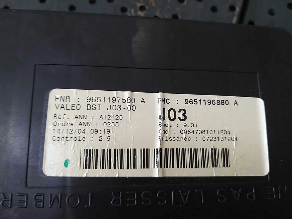 Tablou panou sigurante bsi 1.6 hdi peugeot 307 sw 9651197580a 9651196880a