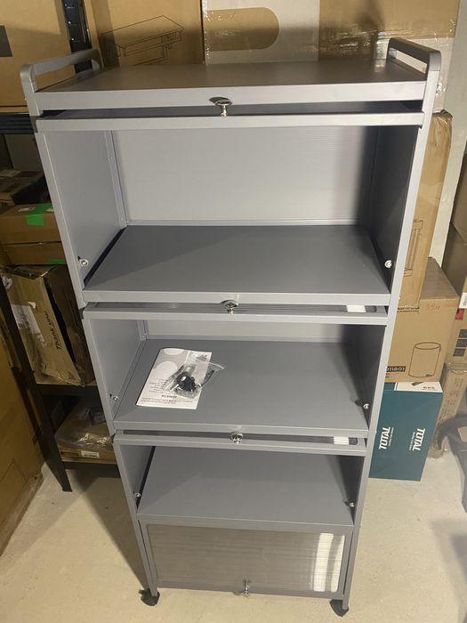 Метален кухненски шкаф на колелца costway