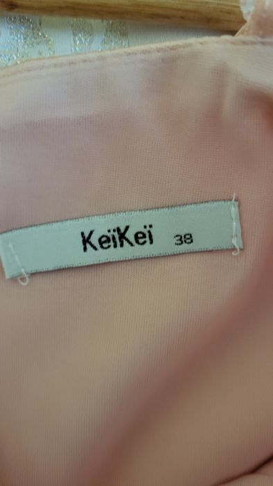 Рокля пепел от рози/пудра с цветя