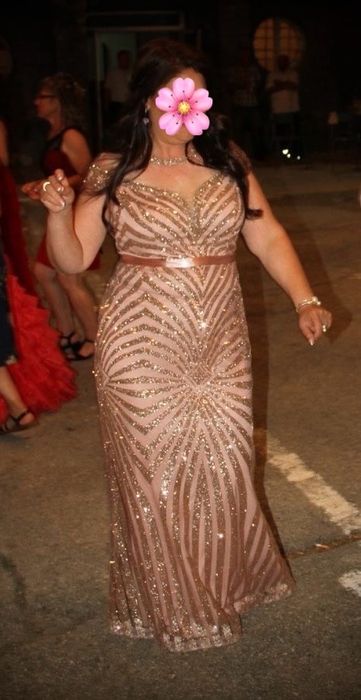 Елегантна вечерна официална рокля, голям размер XL