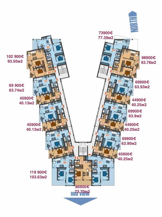 Продава се Двустаен апартамент в Несебър - 77 кв.м за 960 €/кв.м - Снимка #19