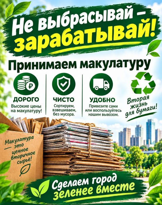 Прием МАКУЛАТУРЫ , А4 ,книги ЯЩИКИ дорого.