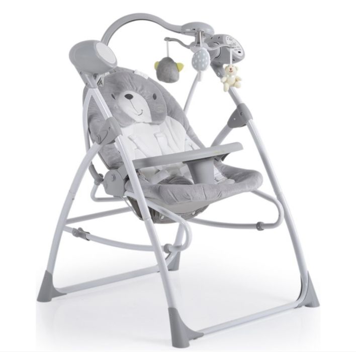 Електрическа люлка Cangaroo - Swing Star, светлосива